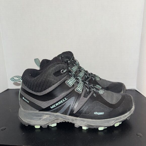 Merrell Shoes - Merrell MQM Flex 2 GTX Womens 9.5 Black Gore-Tex Mid Top Trail Hiking Boots